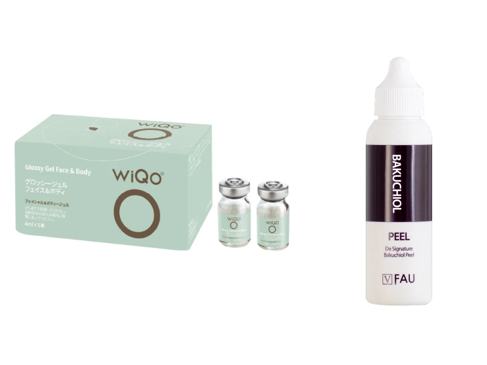 ピーリングに使う製品 WiQo（グロッシージェル）とFAU（バクチオールピール）